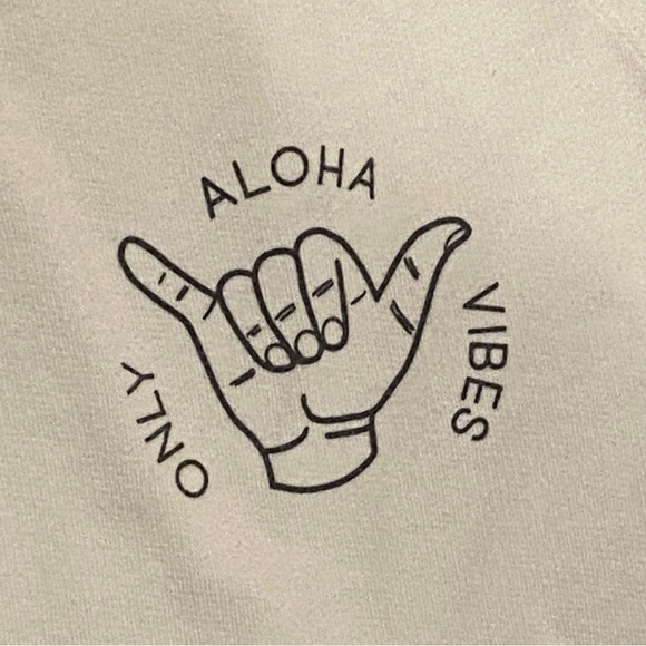 Aloha Vibes Only Women’s Hawaiian Sweatshirt Small olive Oliver crazy shirts - Picture 2 of 4